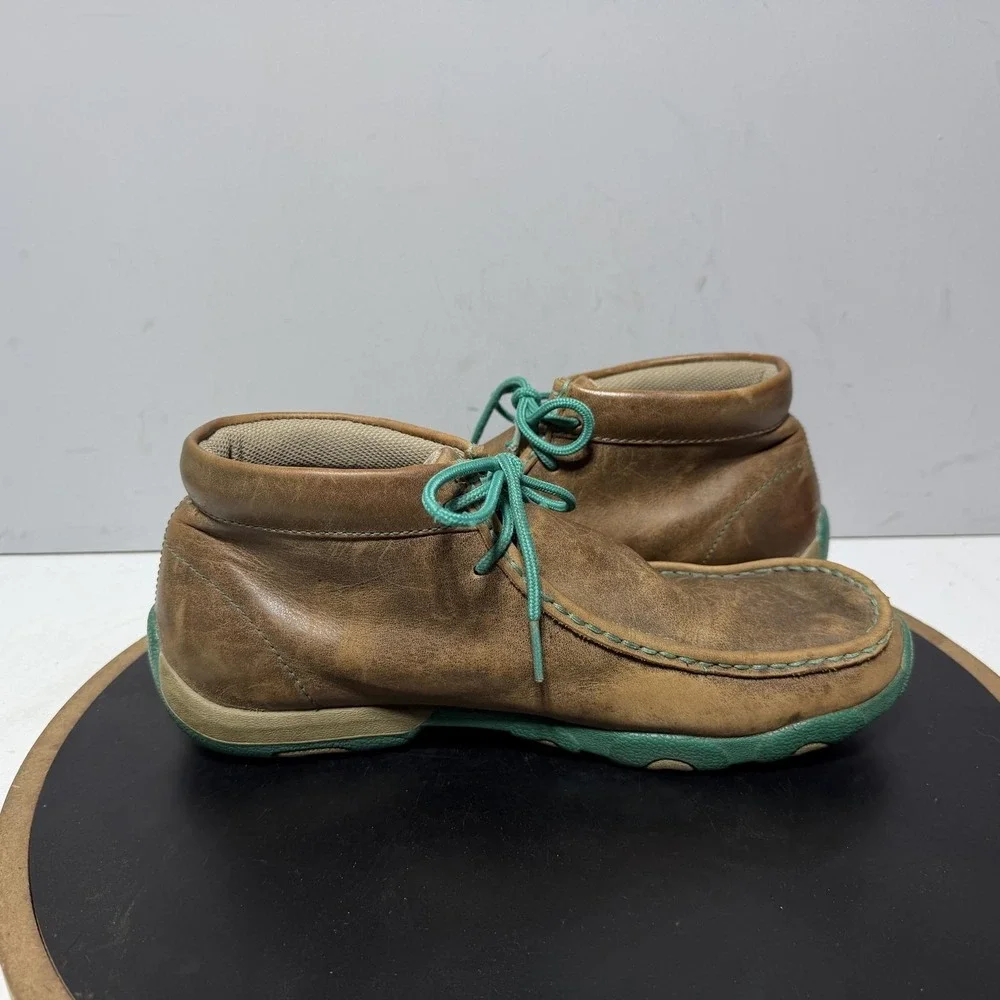 Twisted X Shoes Mens Size 10 Brown Leather Moc Toe Driving Comfort WDM0020